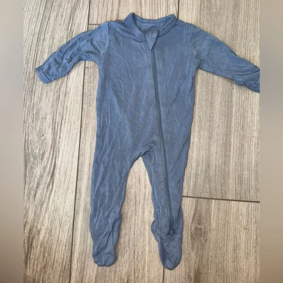 KYTE BABY Blue Kids Bamboo One Piece - color slate - Picture 1 of 1